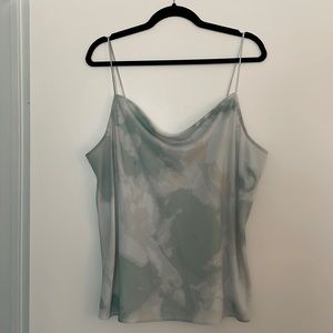 Teal Watercolor Cowl Neck Camisole